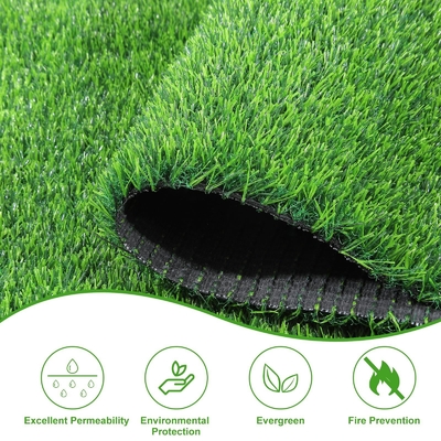 200 jahitan/M Bahan PE Non-Fill Artificial Turf 50mm 18000 Dtex Untuk Sepak Bola/Sepakbola Olahraga