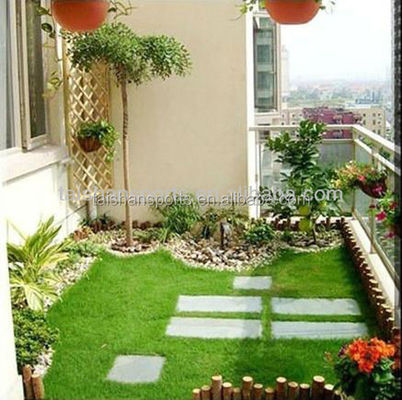 kualitas  40mm Playground Artificial Grass With Dtex 11600 And 18900 Density Used For Landscape Decoration pabrik