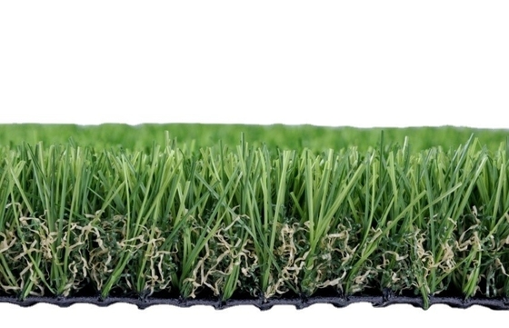 Dtex 12000 "C" Bentuk 40mm Artificial Landscaping Grass 130 jahitan/M Grass Palsu Untuk Taman