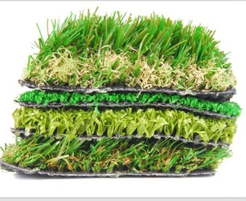 Rumput Sintetis dengan Lapisan SBR Latex, Tinggi Serat 45mm, dan Bentuk Benang C Spine untuk Lanskap dan Taman