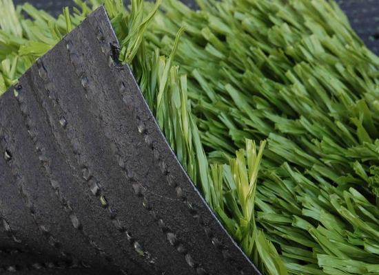 Green Football Artificial Turf Dtex 11200 Dengan CPP+LENO Backing Dan SBR Latex Coating Low Maintenance