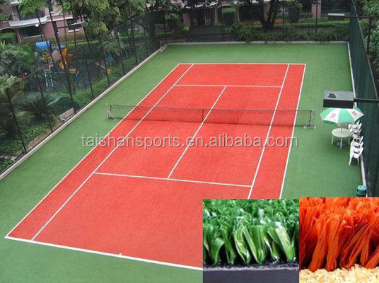 Bahan PE Football sintetis rumput buatan hijau dengan tingkat jahitan 140 jahitan / M 50mm Tinggi tumpukan MOQ 1000sqm