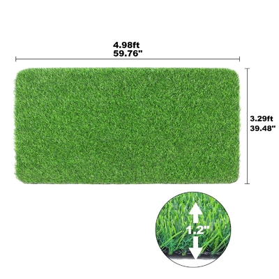 200 jahitan/M Bahan PE Non-Fill Artificial Turf 50mm 18000 Dtex Untuk Sepak Bola/Sepakbola Olahraga