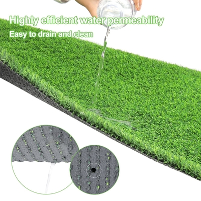 200 jahitan/M Bahan PE Non-Fill Artificial Turf 50mm 18000 Dtex Untuk Sepak Bola/Sepakbola Olahraga