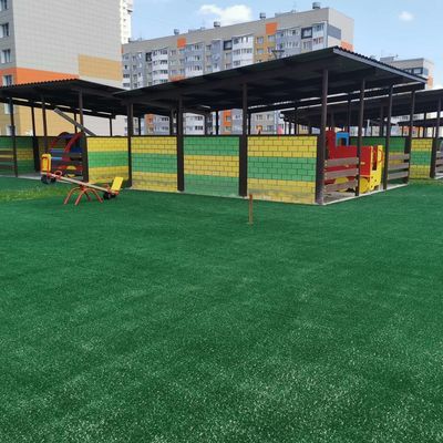 200 Jahitan/M Rumput Sintetis Tenis dengan Tinggi Tumpukan 20mm dalam Bahan Polietilen Tahan Lama