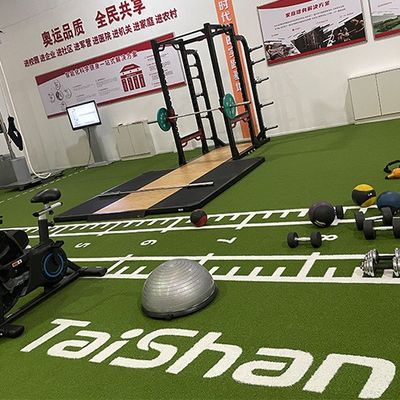 19mm Tinggi Tumpukan Rumput buatan tahan UV untuk Lapangan Olahraga dengan Instalasi Non-Fill