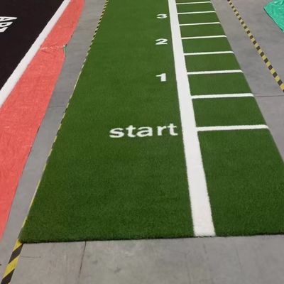 19mm Tinggi Tumpukan Rumput buatan tahan UV untuk Lapangan Olahraga dengan Instalasi Non-Fill
