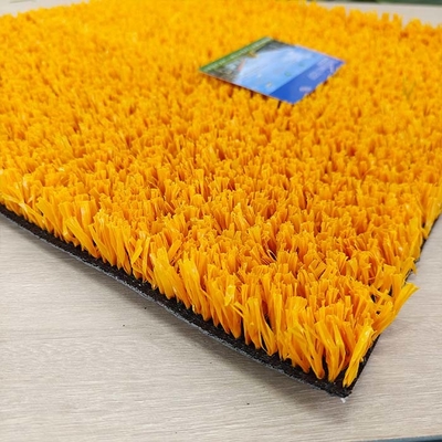 20mm Tinggi Tumpukan Disesuaikan Multifungsi Kuning Rumput buatan palsu Digunakan untuk Tenis Dan Olahraga Lainnya