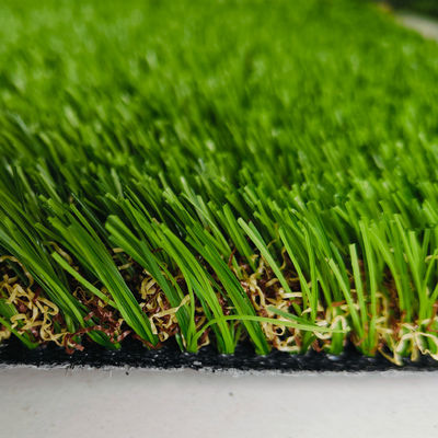 9600 Dtex 18900 Density UV Resistance Landscape Artificial Grass dengan campuran benang lurus dan melengkung
