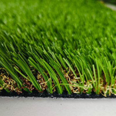 9600 Dtex 18900 Lansekap Kepadatan Tinggi Rekreasi Rumput Buatan Mencampur Rumput Lurus Dan Melengkung