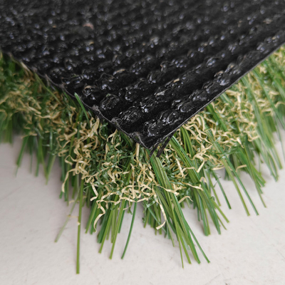 PU Adhesive Empat Warna Campuran Rumput buatan lanskap tahan lama Dengan ketinggian tumpukan 45mm Dan ketahanan UV yang besar