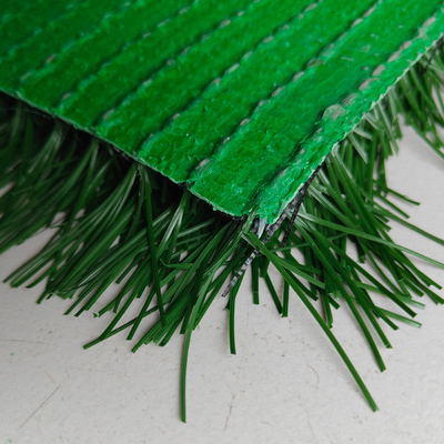 Bicolor Football Artificial Grass 50mm Perlindungan Lingkungan Untuk Lapangan Olahraga Dengan Lateks SBR Hijau