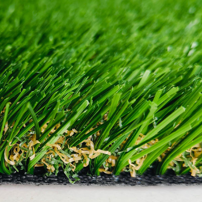 Multifungsi Rumput buatan hijau 30mm tinggi tumpukan Dengan lapisan PU dan dukungan PP ganda