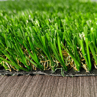 Rumput buatan taman bermain 25mm dengan pemasangan yang mudah dan tahan haus Rumput hijau sintetis