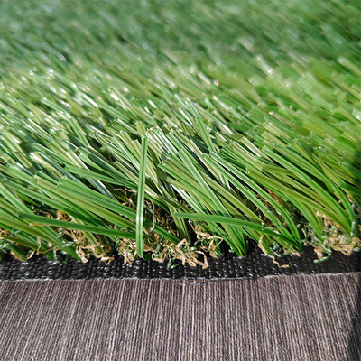 40mm 14600 Dtex Landscaping Palsu rumput hijau buatan dengan lubang drainase perforasi dan PU perekat
