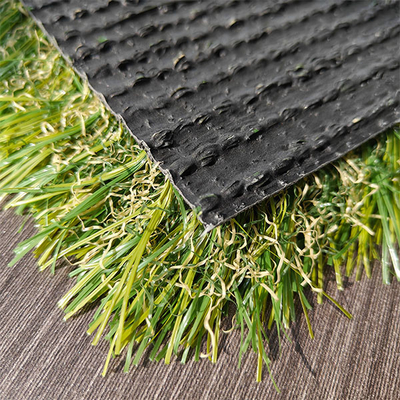 40mm Tinggi Tumpukan Multipurpose Green Artificial Synthetic Grass dengan Plastik PP+Leno backing dan SBR Latex Coating