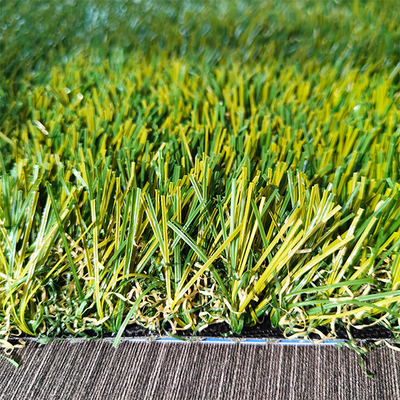 40mm Tinggi Tumpukan Multipurpose Green Artificial Synthetic Grass dengan Plastik PP+Leno backing dan SBR Latex Coating