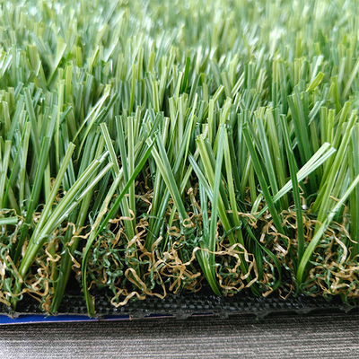42mm Tiga warna yang berbeda dari hijau dan satu warna layu campuran rumput buatan untuk olahraga dan solusi taman