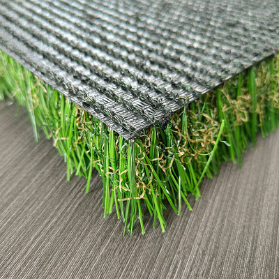 Rumput Lempar Lurus Sutra Campuran 16200 Dtex Landscape Artificial Grass Untuk Liburan Dan Dekorasi Dengan Tinggi Tumpukan 45mm
