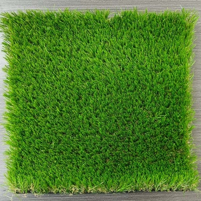 Rumput buatan tanpa isian berkinerja tinggi 25mm untuk taman taman rekreasi dan taman bermain