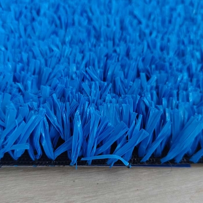 20 mm Tinggi Tumpukan Tennis rumput buatan Customized Multipurpose Biru Untuk Taman bermain
