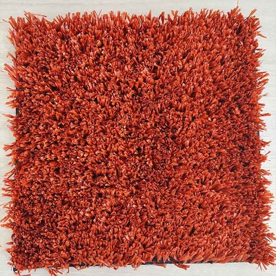 Brick Red Tennis Artificial Turf 6300 Dtex 25mm Mesh Grass Multifungsi Low Maintenance
