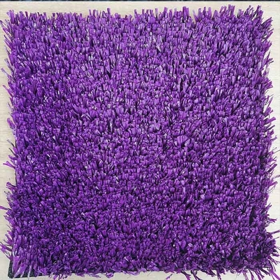Customized Tennis Artificial Turf Multi Fungsi Ungu Warna 25mm Tinggi Tumpukan Dengan Sistem Drainase Besar