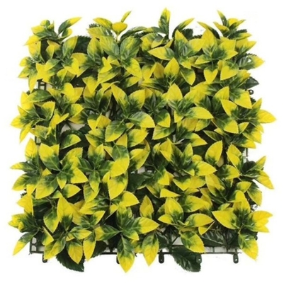 Polyethylene Panel dinding rumput buatan Outdoor Natural Lihat untuk dekorasi estetika