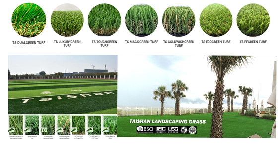 30mm Tinggi Tumpukan Tanah Lapangan Rumput 12400 Dtex 60mm