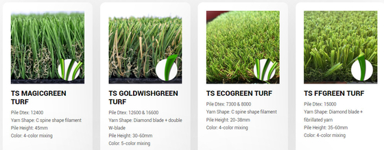 30mm Tinggi Tumpukan Tanah Lapangan Rumput 12400 Dtex 60mm