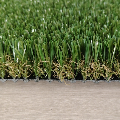 PU Adhesive 28mm 13800 Dtex Landscape Artificial Grass Double PP Backing Balconies Backyards Dekorasi UV Resistance Low Maintenance