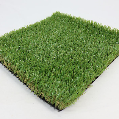 Rumput Palsu Buatan Lanskap Polimer Nilon 30mm Tahan Panas Perawatan Rendah