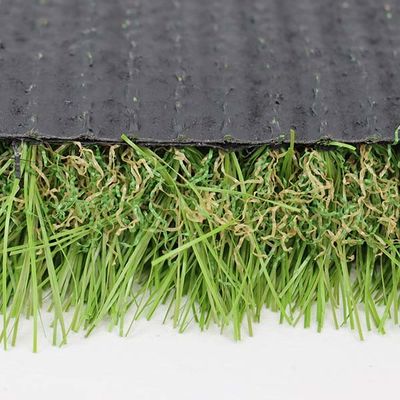 Custom UV Resistant 43 mm Tinggi tumpukan 200 jahitan/m Densitas rumput buatan rumput sintetis untuk lanskap