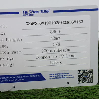 Custom Outdoor UV Resistant Natural Carpet Grass 43 mm Artificial Lawn Synthetic Garden Grass Artificial Turf untuk Landscape