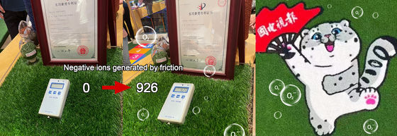 30mm Tinggi Tumpukan Anti-abrasi Ion negatif melepaskan rumput buatan Rumput sintetis