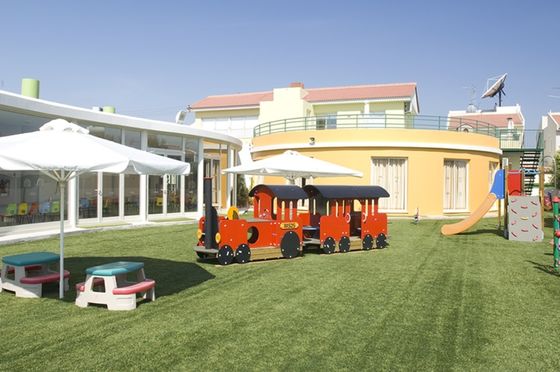 Karpet rumput buatan hibrida dengan ketinggian tumpukan 25 mm dengan ketahanan haus yang sangat tinggi untuk penataan campuran dengan rumput alami