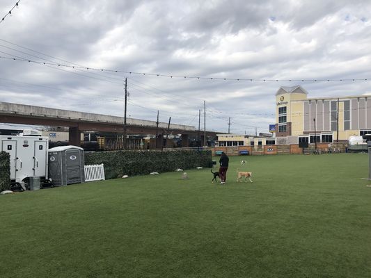 Rumput buatan dengan tinggi tumpukan 42 mm dengan penampilan yang realistis dan perawatan rendah untuk taman dan lansekap