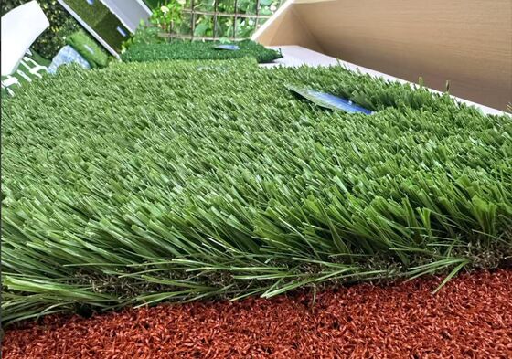 36mm Komposisi Kain Saro Backing FIFA Standar Sepak Bola Non Infill Rate Artificial Turf Densitas Tinggi Tidak Perlu Infill Karet