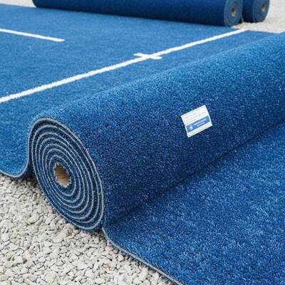 Rumput Padel Buatan Berdensitas Tinggi 12mm Warna Biru untuk Lapangan Olahraga dengan Performa Unggul