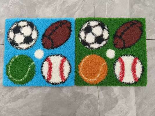 Rumput Sintetis Bergambar Rumput Sintetis 40mm Rumput Sepak Bola Logo Kustom