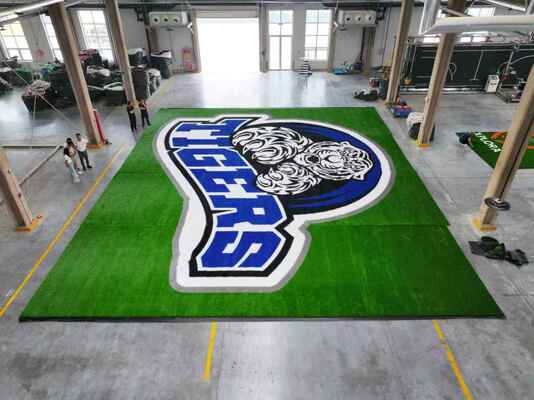 Rumput Sintetis Bergambar Rumput Sintetis 40mm Rumput Sepak Bola Logo Kustom