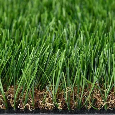 30MM rumput buatan hijau tanpa isian yang digunakan untuk area hewan peliharaan atau taman atap dengan ketahanan UV dan elastisitas yang baik
