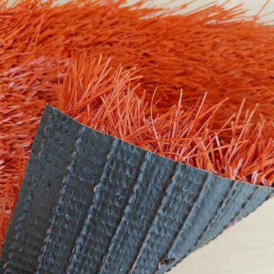 Brick Merah 40mm Tinggi Tumpukan 12000 Dtex Sepak Bola rumput buatan untuk tempat olahraga